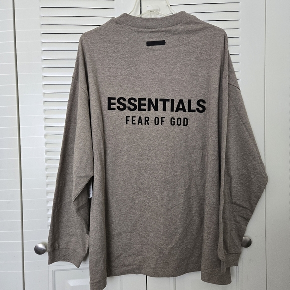 Fear of God ESSENTIALS Core Logo Jersey Long Sleeve T-Shirt XS - Picture 4 of 9